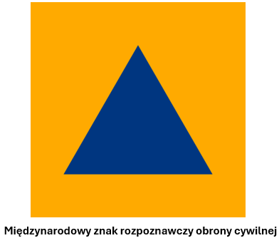 Międzynarodowy znak rozpoznawczy obrony cywilnej - w Europie i Polsce 2025